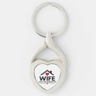 Esposa Ella Es La Fundación Cute Heart Llavero Gif