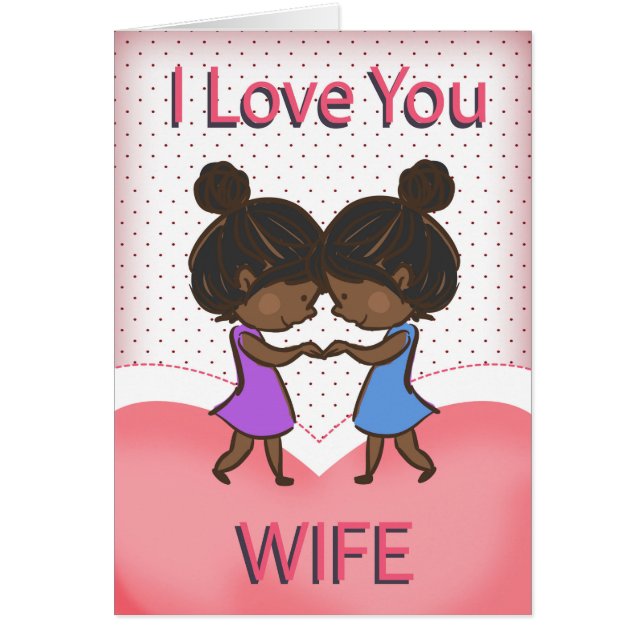 Esposa, lesbiana, par afroamericano cariñoso lindo (Frente)