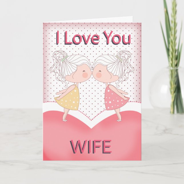 Esposa, lesbiana, tarjeta del día de San Valentín (Anverso)