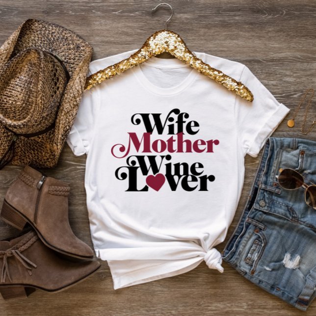 Esposa madre ama la camiseta del día de la madre (Subido por el creador)