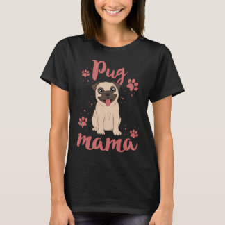 ESPOSA, MAMÁ DE PUG, CAMISETA DE JEFA - CAMISETA P