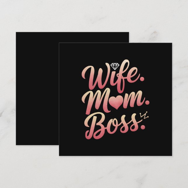 Esposa Mamá Jefe - Ideas de regalo de Día de la Ma (Anverso / Reverso)