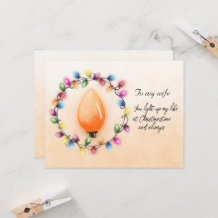 Esposa que ilumina mi vida en Navidad siempre