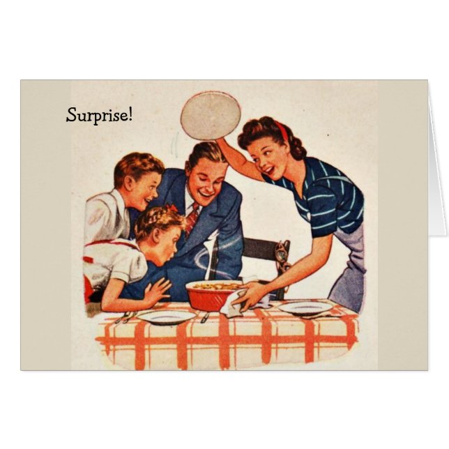 Esposa retra - la cena es siempre una sorpresa, (Anverso (Horizontal))