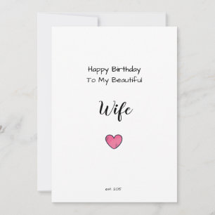Esposa te extraño corazón romántico tarjeta de cum