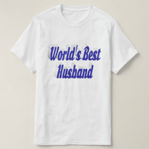 Esposo con camiseta de texto azul
