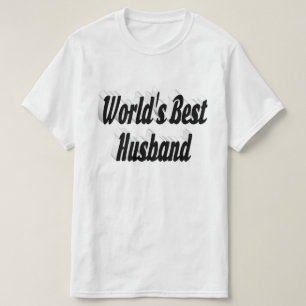 Esposo con camiseta de texto negro