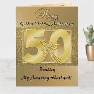 Esposo de la tarjeta de aniversario del 50 Boda pe