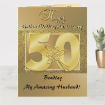Esposo de la tarjeta de aniversario del 50 Boda pe