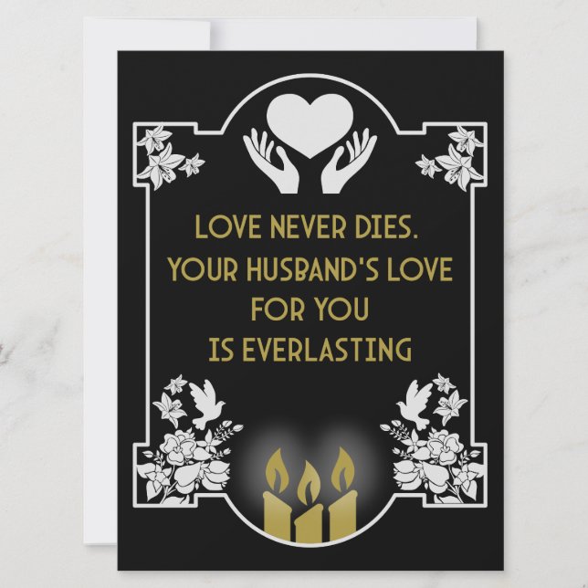 Esposo de mensajes de condolencias (Anverso)