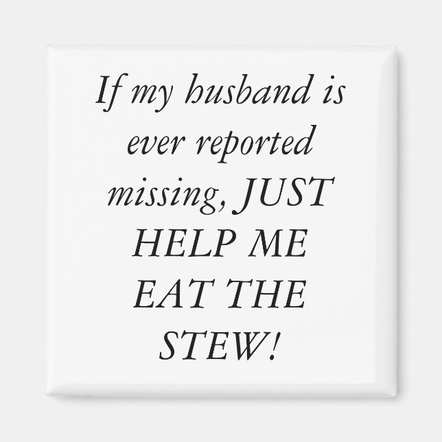 esposo estofado de imán de cocina (Frente)