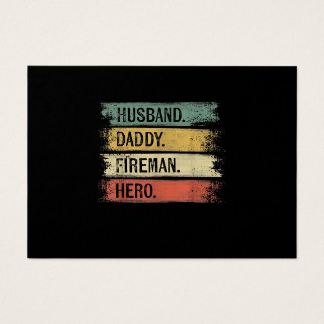 Esposo masculino papá bombero héroe (Frente)