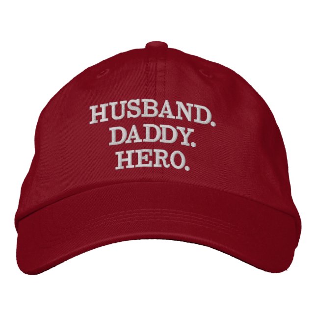 Esposo Papi Hero Embroidered Gorra (Anverso)