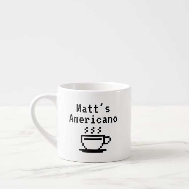 Espresso Caffè Americano taza de café mug con nombre person (Izquierda)