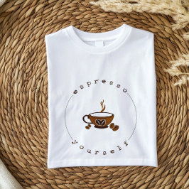 Espresso | Camisa de café de Boho florido