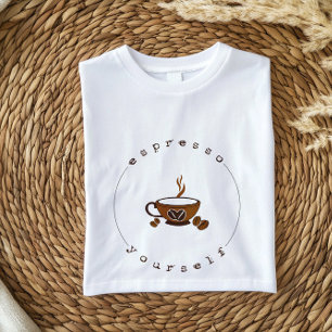 Espresso   Camisa de café de Boho florido