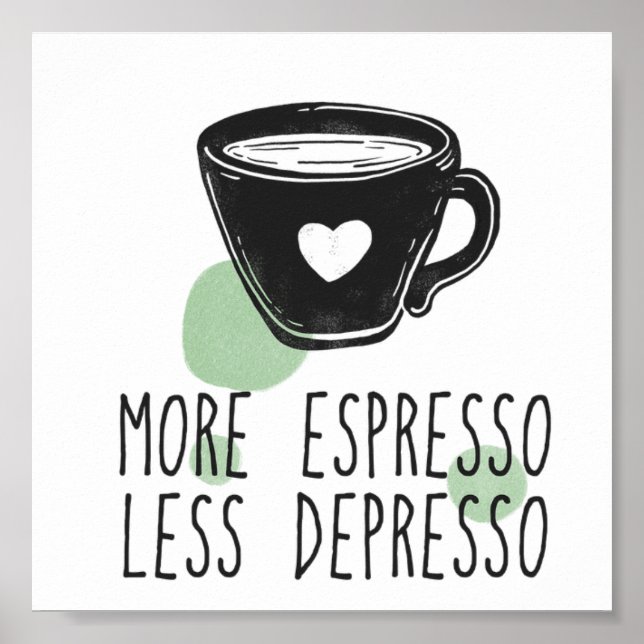 Espresso de arte poster moderno (Frente)