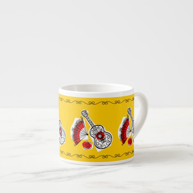 Espresso de tazas de trío fronterizo de España (Derecha)