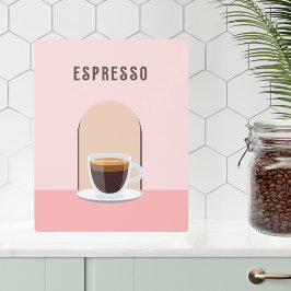 Espresso Decoración de café rosa Retro Metalizado