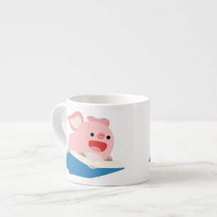 Espresso El libro volador y la taza de cerdo Personalizado