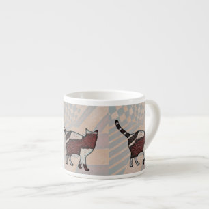 Espresso Gato de lujo que le mira taza de cerámica del
