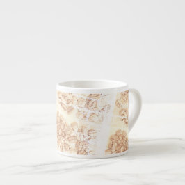 Espresso Grano de Café Amarillo Deteriorado Textura Taza de