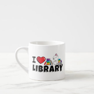 Espresso I taza de la biblioteca del corazón (pequeña)