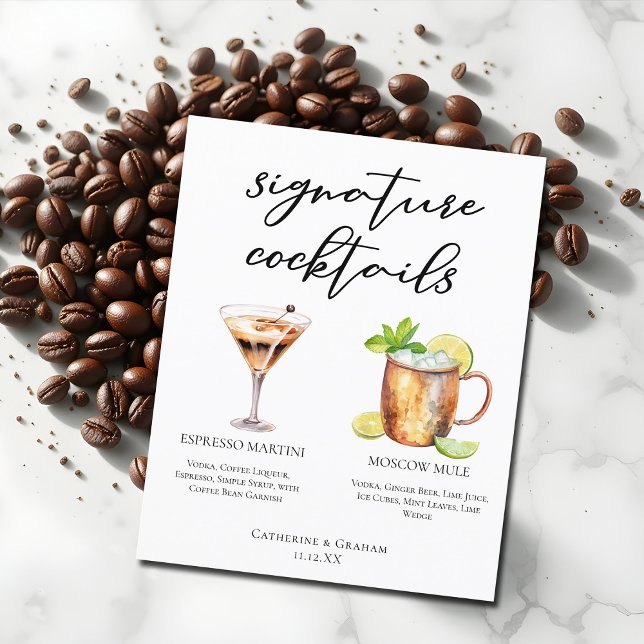 Espresso Martini Moscovita Cocktail Menú Boda (Subido por el creador)