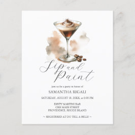Espresso Martini Sip & Paint Flyer