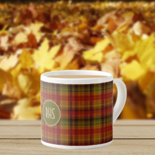 Espresso Monograma, Patrón de Otoño Fundido 6oz Taza de Esp