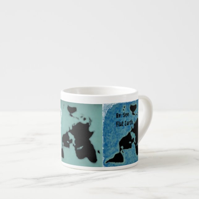 Espresso Nueva taza del mapa de la tierra plana (Derecha)