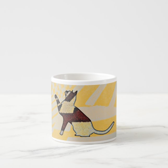 Espresso sentada del gato del Egipcio-estilo, taza de (Frente)