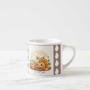 Espresso ¡Sorbo, Sorbo, Susto! Diseño de Taza de Calabaza d