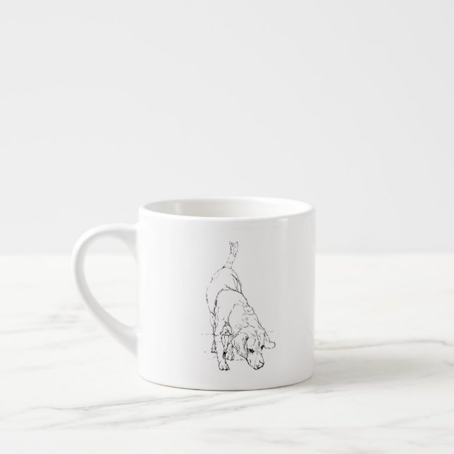 Espresso Taza Beagle – Taza de café con ilustración de perr (Izquierda)