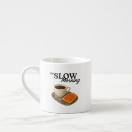 Espresso Taza con ilustración de café y tostada