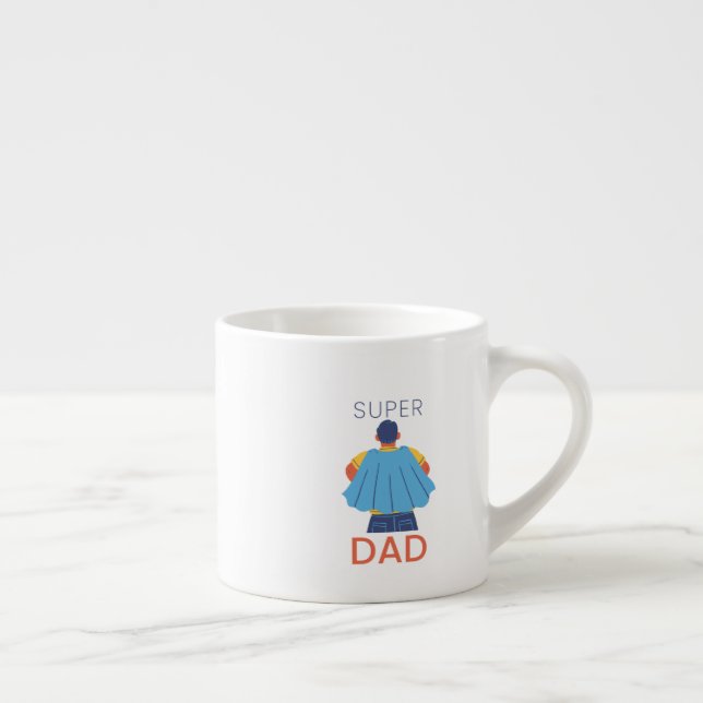 Espresso Taza de café con capa de superhéroe Super Papá (Derecha)