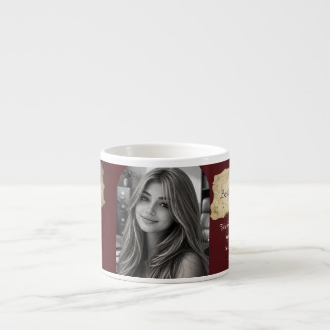 Espresso Taza de café con collage de fotos personalizada -  (Frente)