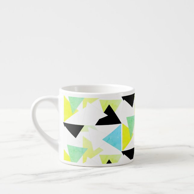 Espresso Taza de café con patrón de pirámide triangular de  (Izquierda)