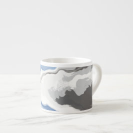 Espresso Taza de café edición montaña de pintura al pastel 