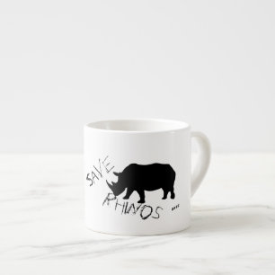 Espresso Taza De Café Exprés Salva Rinocerontes Con Estilo