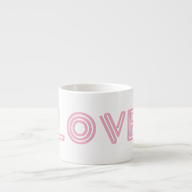 Espresso Taza de café expreso blanco con amor (Frente)