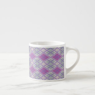 Espresso Taza de café expreso de punto argyle LILAC