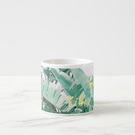 Espresso Taza de café expreso Hojas de palma Vibraciones de