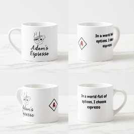 Espresso Taza de café expreso pequeña con cita personalizad