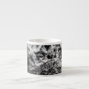 Espresso Taza de cerámica de olas del océano en blanco y ne