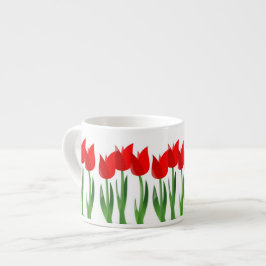 Espresso Taza de cerámica del café express de los tulipanes