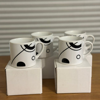 Espresso Taza de Expreso Abstracta en Blanco y Negro Elegan
