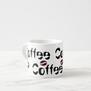 Espresso Taza de Expreso de Granos de Café Funky con Grande