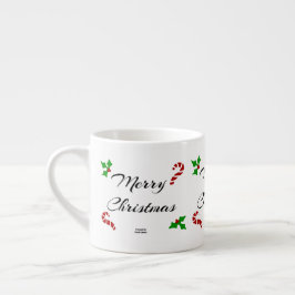 Espresso Taza de expreso Deseos de Navidad