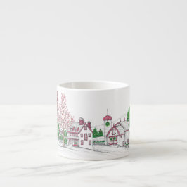Espresso Taza de Expreso Granja de Navidad